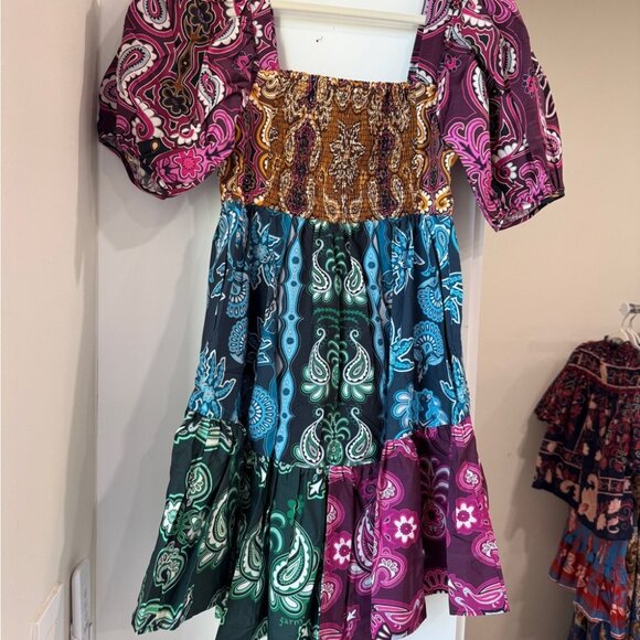 Farm Rioo Multicolor Paisley Puff Sleeve Dress - Picture 3 of 6